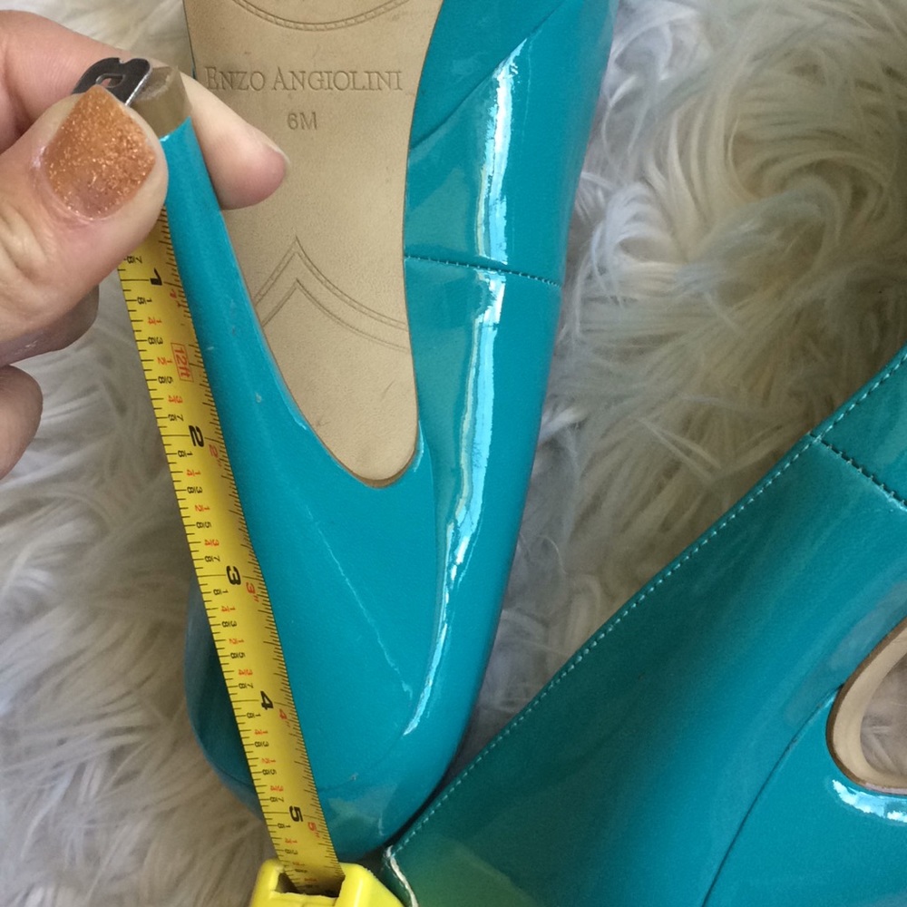 Enzo Angiolini teal heels size 6 M - Picture 4 of 5